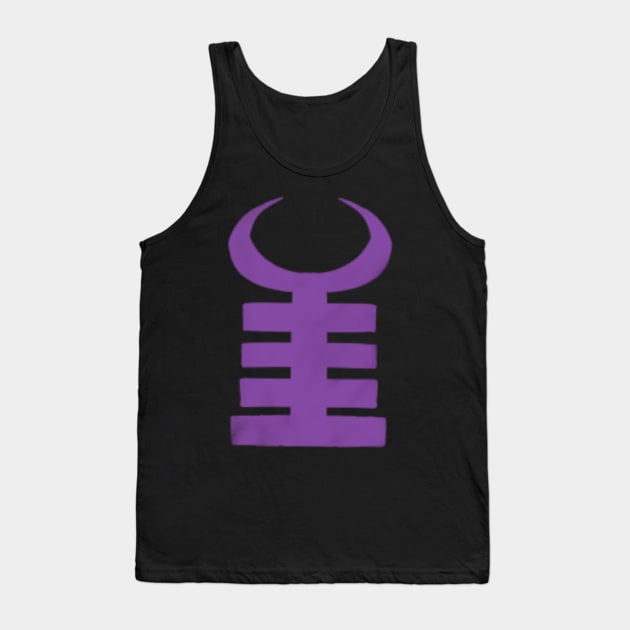 Purple adinkra Tank Top by cecilestees